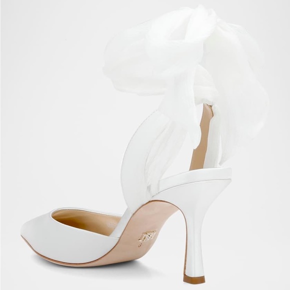 Badgley Mischka Blaze Satin Ankle Wrap Pumps Size 10 NWT - Picture 3 of 3